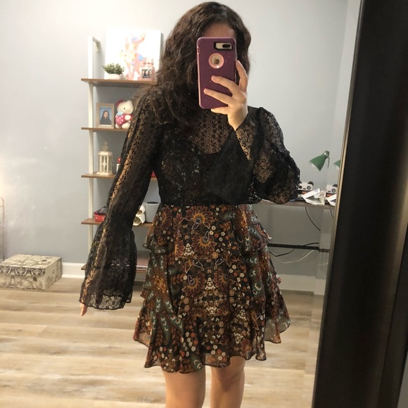 BCBGeneration Floral Ruched Mini Dress - Picture 6 of 13